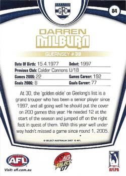 2007 Select AFL Supreme #84 Darren Milburn Back